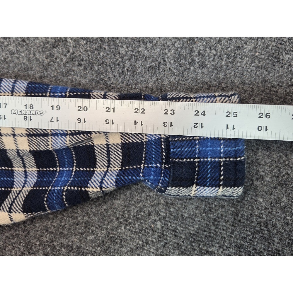 Orvis Flannel Shacket Mens XL Blue Plaid Heavy Shirt Jacket - Picture 5 of 8